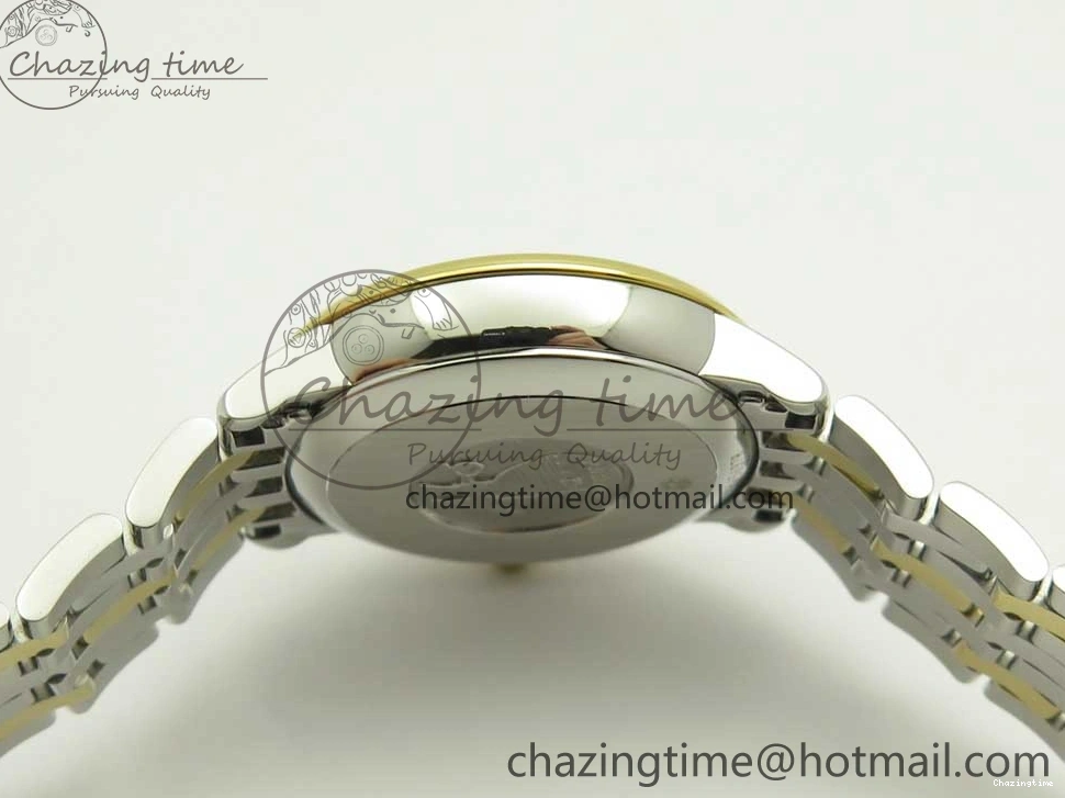 0523 Attractive De Ville Prestige Ladies 32.7mm SS MKF 1:1 Best Edition White Dial Roman Markers on SS YG Bracelet MIYOTA 7965